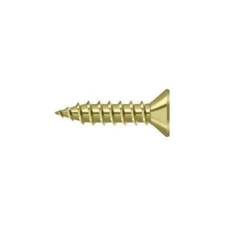 Deltana Wood Screw, Polished Brass Steel SCWS975U3